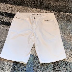 INC White Denim Shorts Sz 4